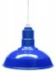 ACN001-0-AS12 Standard Dome 4FT White Cord Pendant RLM Incandescent Kit Blue