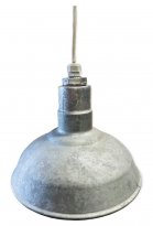 ACN001-0-AS12 Standard Dome 4FT White Cord Pendant RLM Incandescent Kit Galvanized