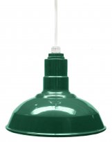 ACN001-0-AS12 Standard Dome 4FT White Cord Pendant RLM Incandescent Kit Green