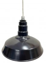 ACN001-0-AS14 Standard Dome 4FT White Cord Pendant RLM Incandescent Kit Black