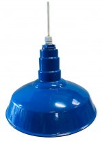 ACN001-0-AS14 Standard Dome 4FT White Cord Pendant RLM Incandescent Kit Blue