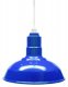 ACN001-0-AS14 Standard Dome 4FT White Cord Pendant RLM Incandescent Kit Blue