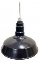 ACN001-0-AS14 Standard Dome 4FT White Cord Pendant RLM Incandescent Kit Dk Bronze