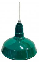 ACN001-0-AS14 Standard Dome 4FT White Cord Pendant RLM Incandescent Kit Green