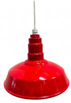 ACN001-0-AS14 Standard Dome 4FT White Cord Pendant RLM Incandescent Kit Red