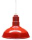 ACN001-0-AS14 Standard Dome 4FT White Cord Pendant RLM Incandescent Kit Red