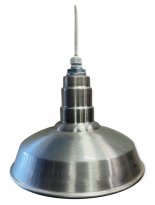ACN001-0-AS14 Standard Dome 4FT White Cord Pendant RLM Incandescent Kit S ALUMINUM
