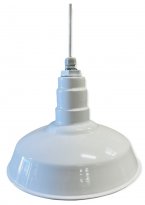ACN001-0-AS14 Standard Dome 4FT White Cord Pendant RLM Incandescent Kit White