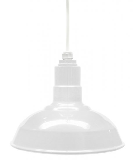 ACN001-0-AS14 Standard Dome 4FT White Cord Pendant RLM Incandescent Kit White