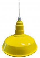 ACN001-0-AS14 Standard Dome 4FT White Cord Pendant RLM Incandescent Kit Yellow