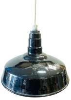 ACN001-0-AS16 Standard Dome 4FT White Cord Pendant RLM Incandescent Kit Black