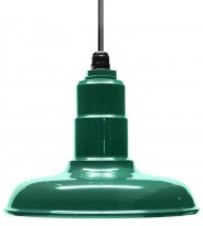 ACN001-1-AC12 Classic Dome 4FT Black Cord Pendant RLM Incandescent Kit Green