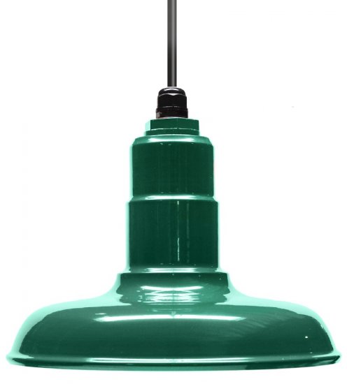 ACN001-1-AC12 Classic Dome 4FT Black Cord Pendant RLM Incandescent Kit Green