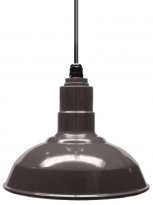 ACN001-1-AS12 Standard Dome 4FT Black Cord Pendant RLM Incandescent Kit Dk Bronze