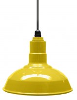 ACN001-1-AS12 Standard Dome 4FT Black Cord Pendant RLM Incandescent Kit Yellow