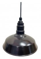 ACN001-1-AS14 Standard Dome 4FT Black Cord Pendant RLM Incandescent Kit Dk Bronze