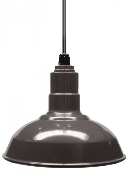 ACN001-1-AS14 Standard Dome 4FT Black Cord Pendant RLM Incandescent Kit Dk Bronze