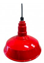 ACN001-1-AS14 Standard Dome 4FT Black Cord Pendant RLM Incandescent Kit Red