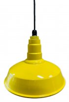 ACN001-1-AS14 Standard Dome 4FT Black Cord Pendant RLM Incandescent Kit Yellow