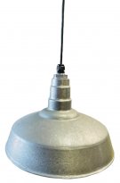 ACN001-1-AS16 Standard Dome 4FT Black Cord Pendant RLM Incandescent Kit Galvanized