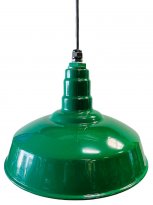 ACN001-1-AS16 Standard Dome 4FT Black Cord Pendant RLM Incandescent Kit Green