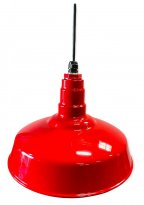 ACN001-1-AS16 Standard Dome 4FT Black Cord Pendant RLM Incandescent Kit Red