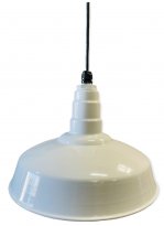 ACN001-1-AS16 Standard Dome 4FT Black Cord Pendant RLM Incandescent Kit White