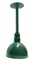 Deep Bowl Dome Rigid Stem RLM Incandescent Kit Green