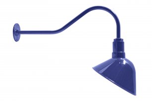AGB101-AA11 Angled Reflector Sign Lighting Gooseneck RLM Incandescent Kit Blue