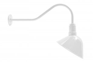 AGB101-AA11 Angled Reflector Sign Lighting Gooseneck RLM Incandescent Kit White