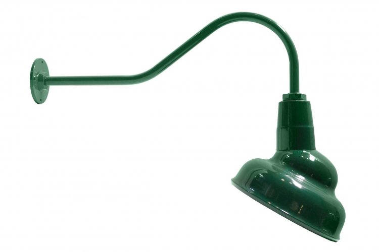 AGB101-AA11E Angled Reflector Sign Lighting Gooseneck RLM Incandescent Kit Green