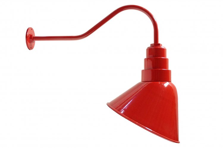 AGB101-AA14 Angled Reflector Sign Lighting Gooseneck RLM Kit Red