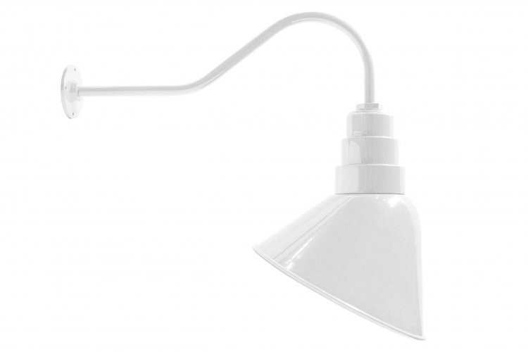 AGB101-AA14 Angled Reflector Sign Lighting Gooseneck RLM Kit White