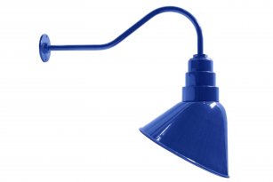 AGB101-AA14 Angled Reflector Sign Lighting Gooseneck RLM Incandescent Kit Blue