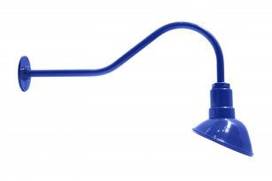 AGB101-AA7 Angled Reflector Sign Lighting Gooseneck RLM Incandescent Kit Blue