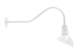 AGB101-AA7 Angled Reflector Sign Lighting Gooseneck RLM Incandescent Kit White