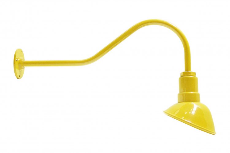 AGB101-AA7 Angled Reflector Sign Lighting Gooseneck RLM Incandescent Kit Yellow