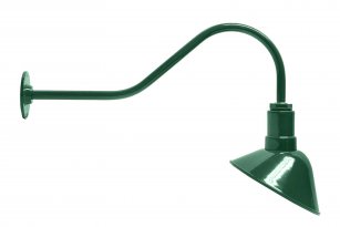 AGB101-AA9 Angled Reflector Sign Lighting Gooseneck RLM Kit Green