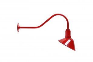 AGB101-AA9 Angled Reflector Sign Lighting Gooseneck RLM Kit Red