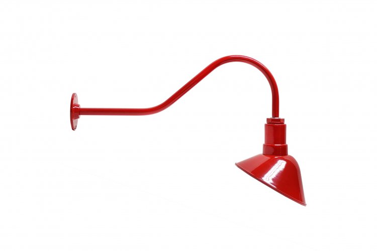 AGB101-AA9 Angled Reflector Sign Lighting Gooseneck RLM Kit Red