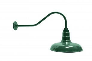 AGB101-AC14 Classic Dome Gooseneck RLM Incandescent Kit Green