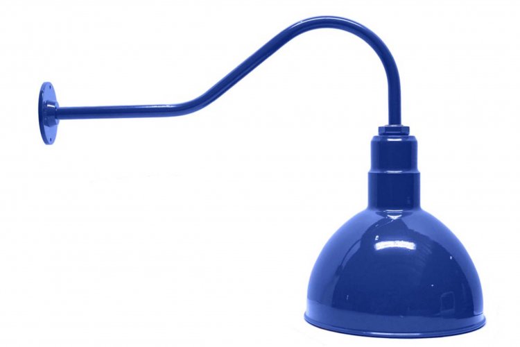 AGB101-AD10 Deep Bowl Dome Gooseneck RLM Incandescent Kit Blue