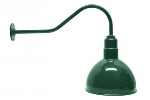 AGB101-AD10 Deep Bowl Dome Gooseneck RLM Incandescent Kit Green