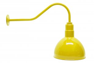 AGB101-AD10 Deep Bowl Dome Gooseneck RLM Incandescent Kit Yellow