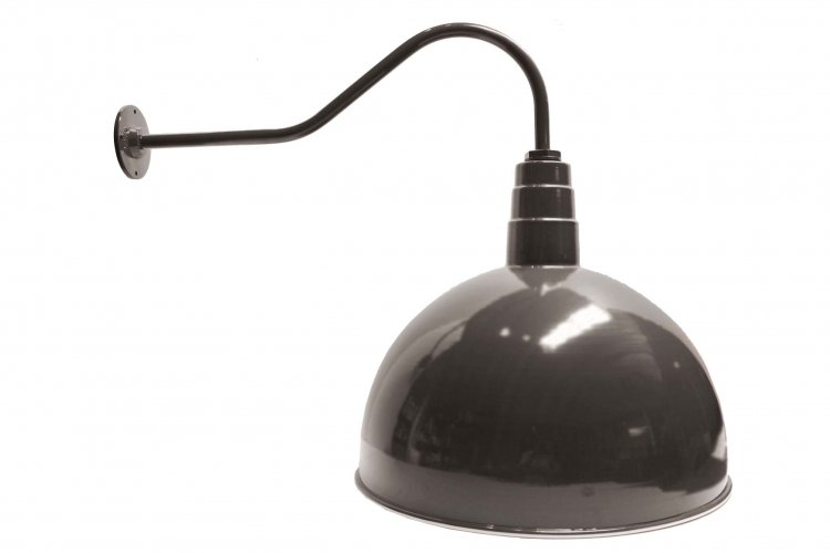 AGB101-AD20 Deep Bowl Dome Gooseneck RLM Incandescent Kit Dk Bronze