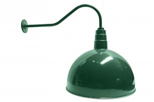 AGB101-AD20 Deep Bowl Dome Gooseneck RLM Incandescent Kit Green