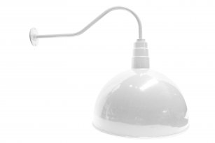 AGB101-AD20 Deep Bowl Dome Gooseneck RLM Incandescent Kit White