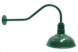 AGB101-AS12 Standard Dome Gooseneck RLM Incandescent Kit Green