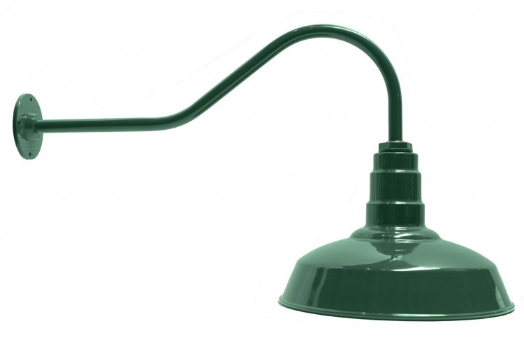 AGB101-AS14 Standard Dome Gooseneck RLM Incandescent Kit Green