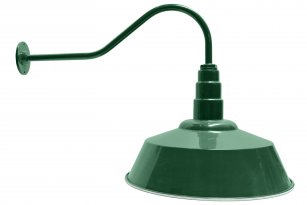 AGB101-AS20 Standard Dome Gooseneck RLM Incandescent Kit Green